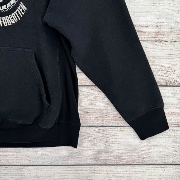 Vintage Steve & Barry's POW MIA Hoodie Sweatshirt‎ Men's Small Black Embroidered - Picture 7 of 13